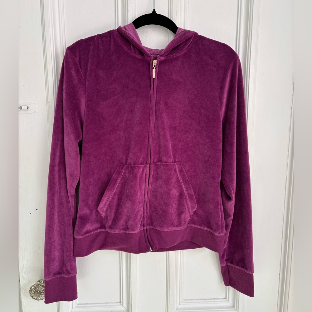 Mikk Purple Velour Hoodie